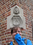 SX20202 Jenni at statue on corner of Tanner's square (Huidenvettersplein).jpg